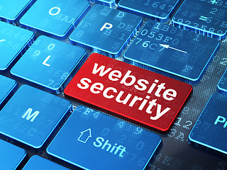 Image showing Web development concept: Website Security on computer keyboard background