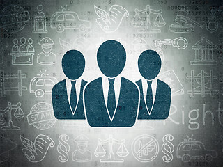 Image showing Law concept: Business People on Digital Paper background
