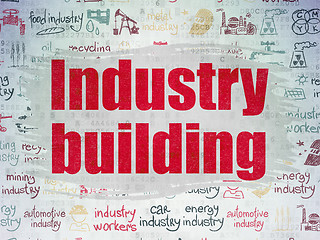 Image showing Manufacuring concept: Industry Building on Digital Paper background