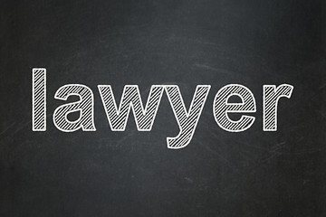 Image showing Law concept: Lawyer on chalkboard background