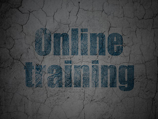 Image showing Education concept: Online Training on grunge wall background
