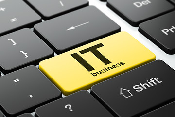 Image showing Business concept: IT Business on computer keyboard background