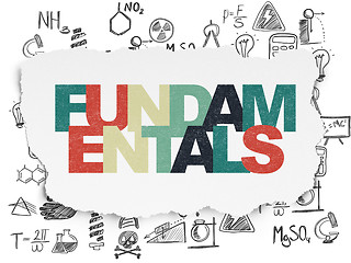 Image showing Science concept: Fundamentals on Torn Paper background