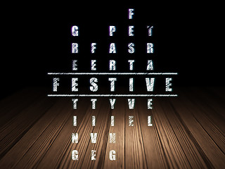 Image showing Holiday concept: Festive in Crossword Puzzle
