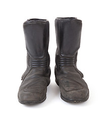 Image showing Old motorcycle boots
