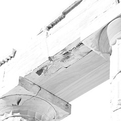 Image showing in greece the old architecture and historical place parthenon at