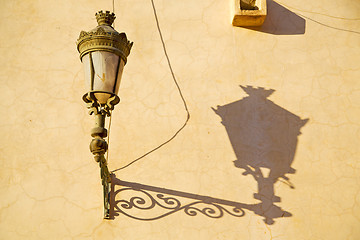 Image showing  street lamp in morocco shadow decoration