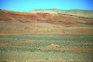 Image showing valley in   africa morocco the atlas  hill 