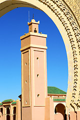 Image showing in maroc africa minaret and the blue  