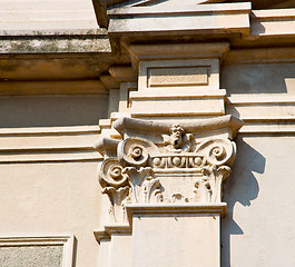 Image showing abstract old column in the  country  of europe italy and marble 