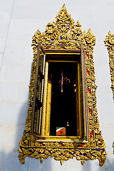 Image showing window   in  gold     thailand incision of 