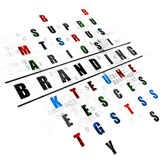 Image showing Marketing concept: Branding in Crossword Puzzle