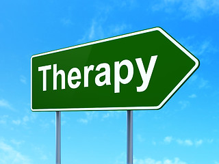 Image showing Medicine concept: Therapy on road sign background