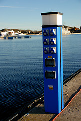 Image showing Power-supply on harbour