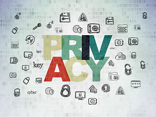 Image showing Privacy concept: Privacy on Digital Paper background