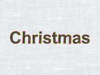 Image showing Entertainment, concept: Christmas on fabric texture background