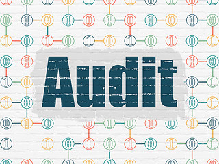 Image showing Finance concept: Audit on wall background