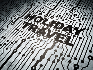 Image showing Tourism concept: circuit board with Holiday Travel