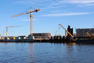 Image showing Working with new harbour