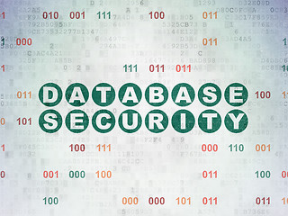 Image showing Privacy concept: Database Security on Digital Paper background