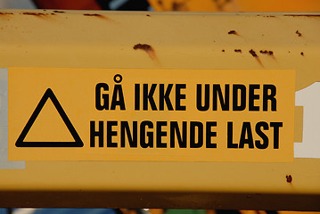 Image showing Norwegian sign