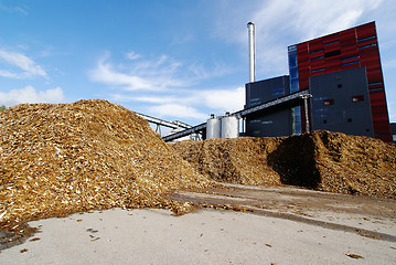 Image showing bio power plant against blue sky