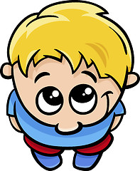 Image showing cute little boy cartoon illustration