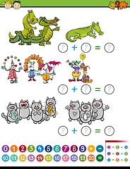 Image showing addition task for preschool kids