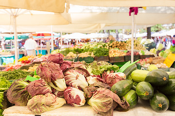 Image showing Vegetable market stall.