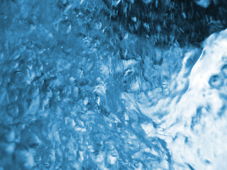 Image showing blue water with oxygen bubbles texture