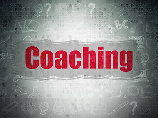 Image showing Studying concept: Coaching on Digital Paper background