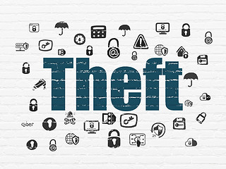 Image showing Security concept: Theft on wall background