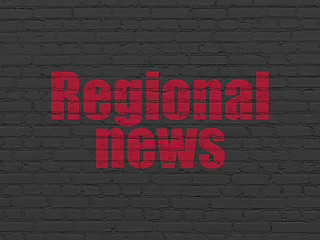 Image showing News concept: Regional News on wall background