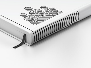 Image showing News concept: closed book, Business Team on white background