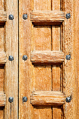Image showing door    in italy old ancian   traditional    nail