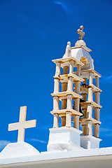 Image showing in cyclades    greece   cloudy sky and bell