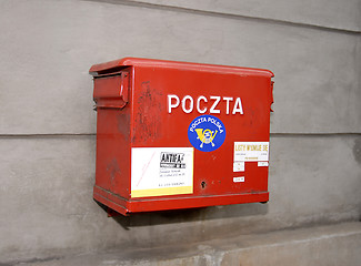 Image showing National Post red mailbox