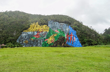 Image showing painted rock around Vinales Valley in Cuba