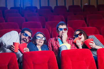 Image showing The people\'s emotions in the cinema