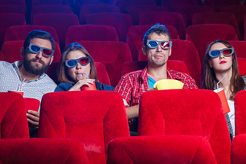 Image showing The people\'s emotions in the cinema