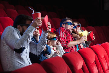 Image showing The people\'s emotions in the cinema