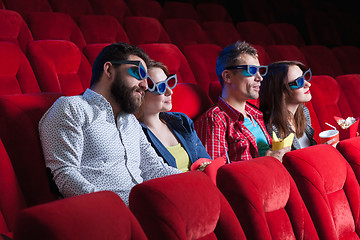 Image showing The people\'s emotions in the cinema