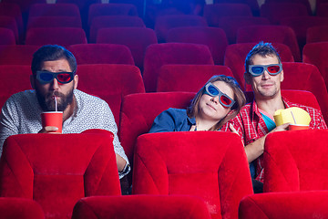 Image showing The people\'s emotions in the cinema