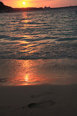 Image showing sunset on the Bulgarian Beach 