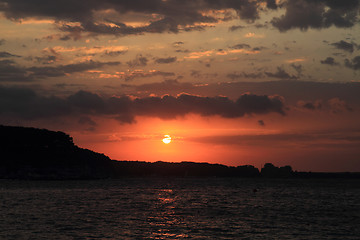 Image showing sunset on the Bulgarian Beach 