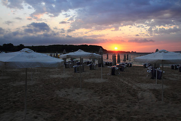 Image showing sunset on the Bulgarian Beach 