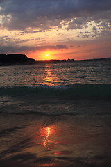 Image showing sunset on the Bulgarian Beach 