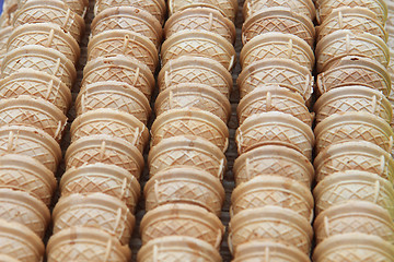 Image showing ice cream waffle cones