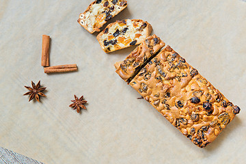 Image showing Christmas cake on the table