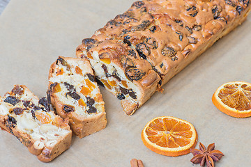 Image showing Christmas cake on the table